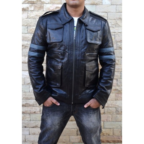 Resident Evil 6 Leon Synthetic Leather Jacket