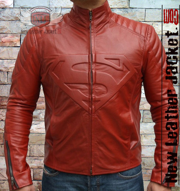 Smallville Superman Red Real Leather Jacket Smallville Superman Red Real Leather Jacket