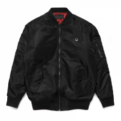 Starter Chicago White Sox Full-Snap Black Satin Bomber Jacket Starter Chicago White Sox Full-Snap Black Satin Bomber Jacket