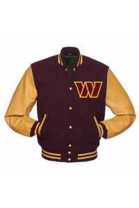 Washington Commanders Varsity Jacket | Premium Wool & Leather Sleeves NFL Letterman Jacket Washington Commanders Varsity Jacket | Premium Wool & Leather Sleeves NFL Letterman Jacket