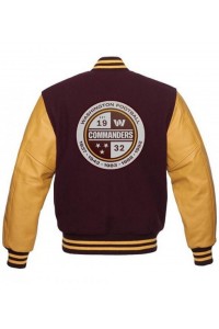 Washington Commanders Varsity Jacket | Premium Wool & Leather Sleeves NFL Letterman Jacket Washington Commanders Varsity Jacket | Premium Wool & Leather Sleeves NFL Letterman Jacket