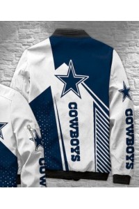 Dallas Cowboys White Bomber Jacket
