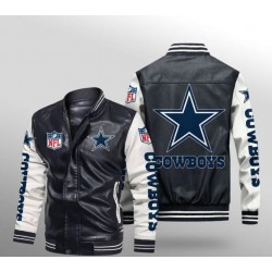 Dallas Cowboys Leather Jacket 3 Thermal Plush