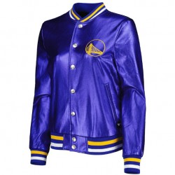 Golden State Warriors Blue Full Snap Jacket Golden State Warriors Blue Full Snap Jacket