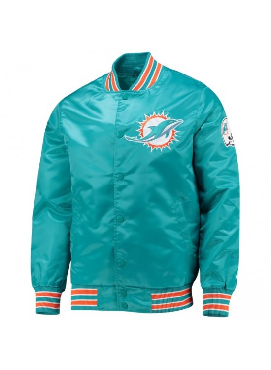 Miami Dolphins Green Full Snap Jacket