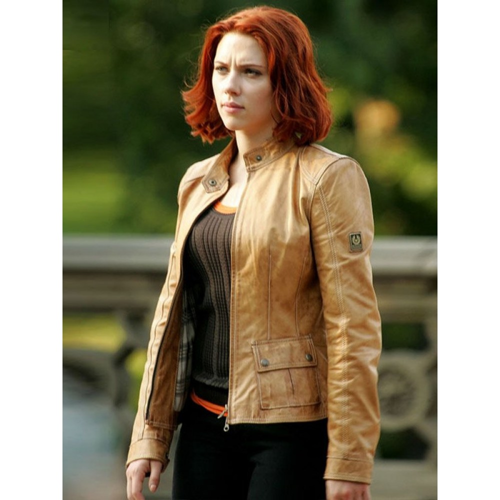 Natasha Romanoff Avengers Endgame Scarlett Johansson Brown Jacket
