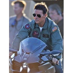 Tom Cruise Top Gun 2 Maverick Green Jacket