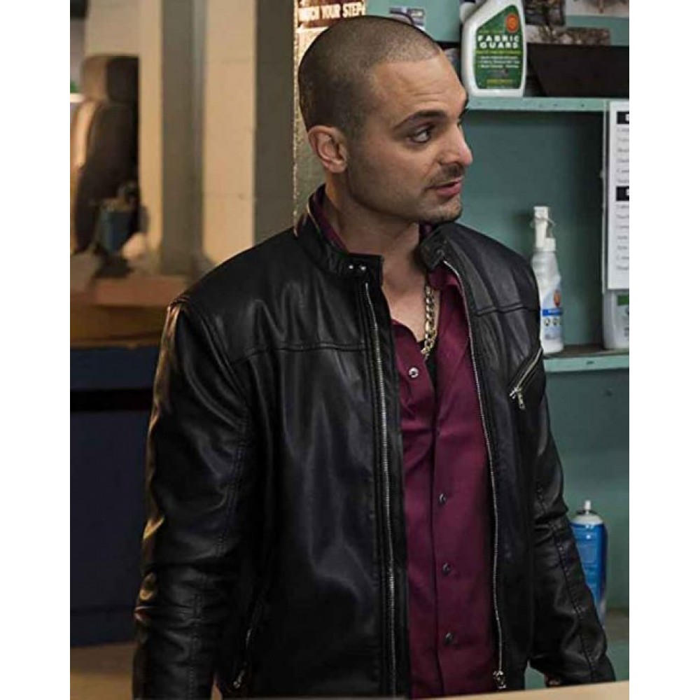 Michael Mando Better Call Saul S03 Nacho Varga Black Leather Jacket