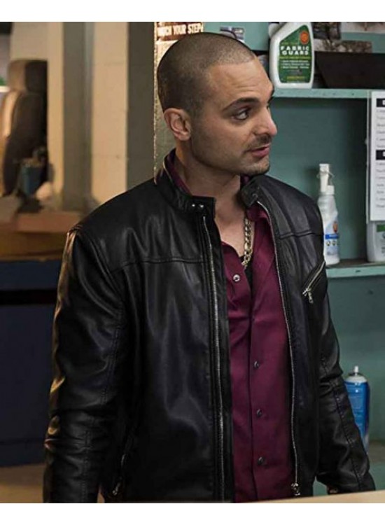 Michael Mando Better Call Saul S03 Nacho Varga Black Leather Jacket