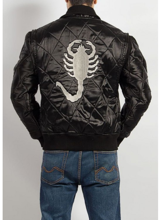 Black Ryan Gosling Drive Movie Scorpion Jacket