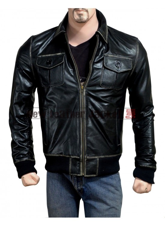Sheriff Graham Bomber Leather Jacket