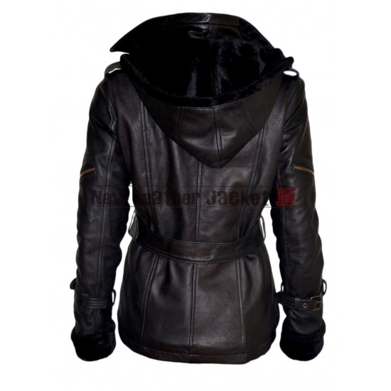 Once Upon a Time Emma Swan Black Leather Jacket