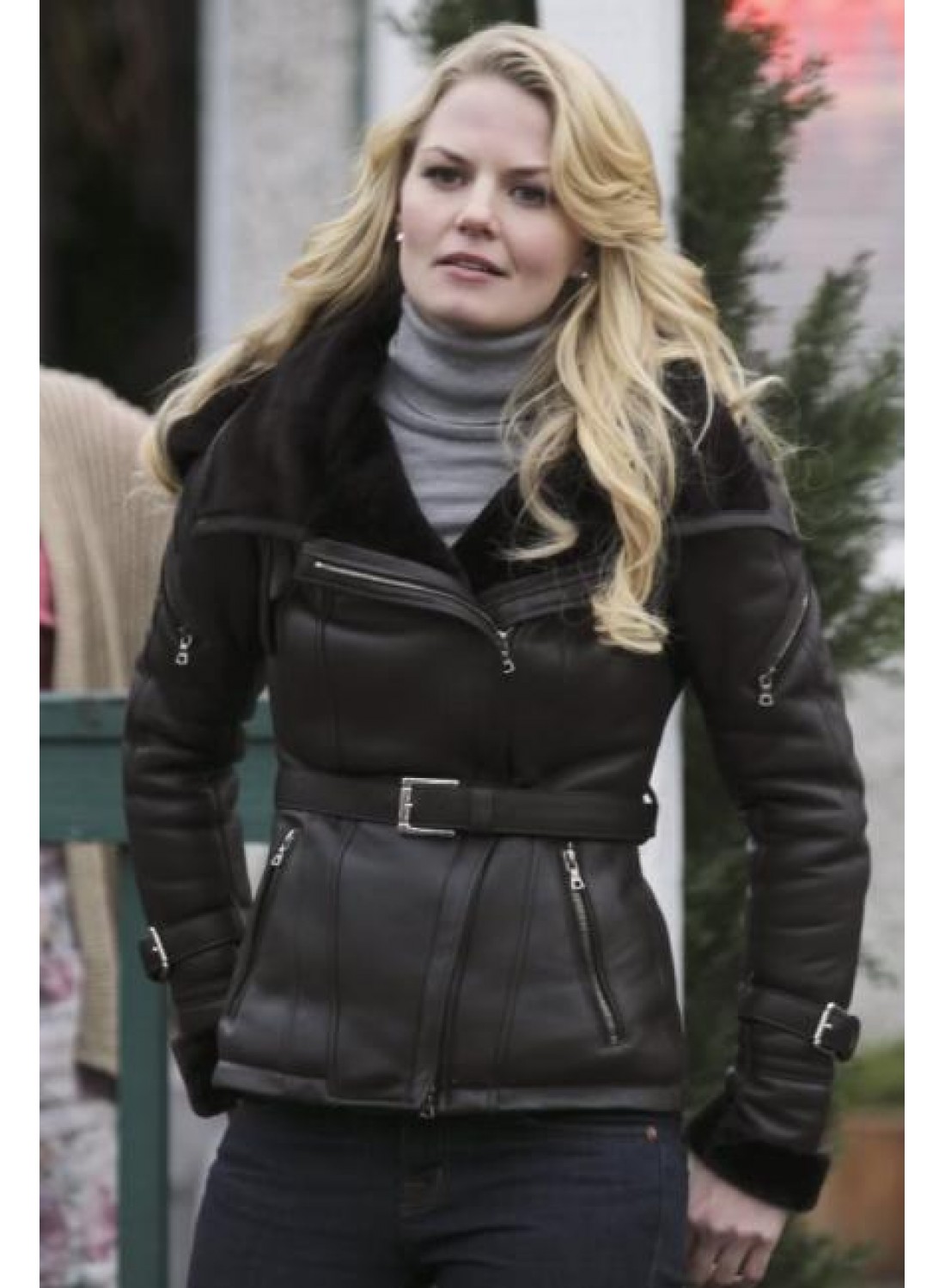 Once Upon a Time Emma Swan Black Leather Jacket