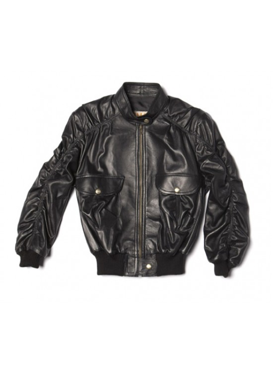 KRMA Jade Black Leather Jacket