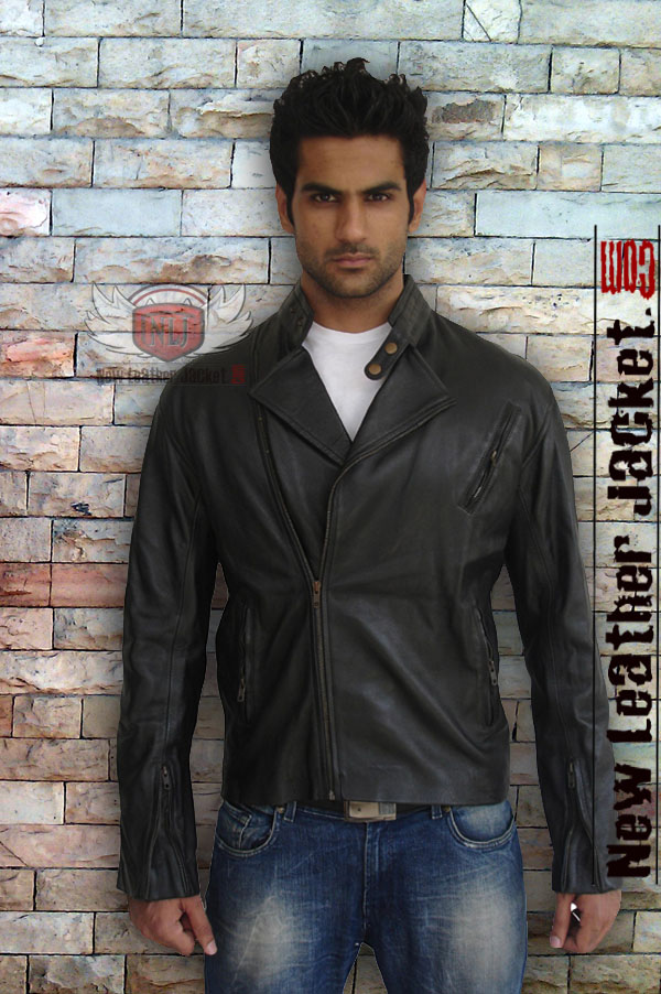 SleekHides Mens Iron Fashion Tony Real Leather Jacket