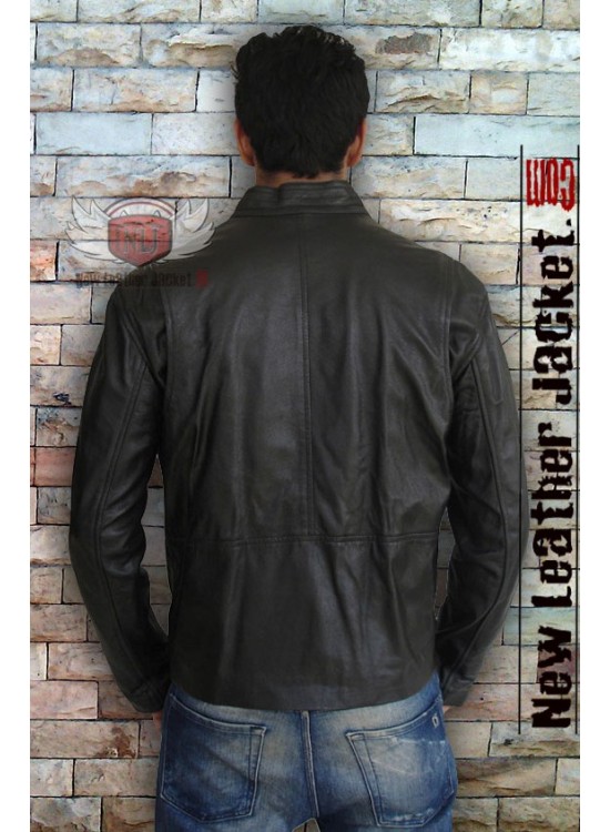 Tony Stark Iron Man Black Leather Jacket
