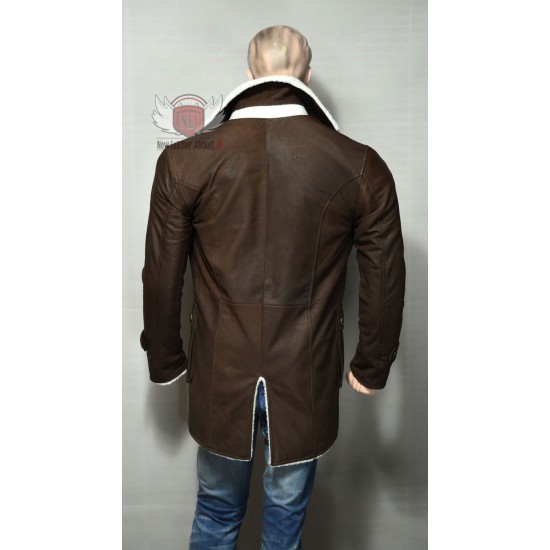 Bane Distressed Brown Coat - Premium Quality Leather