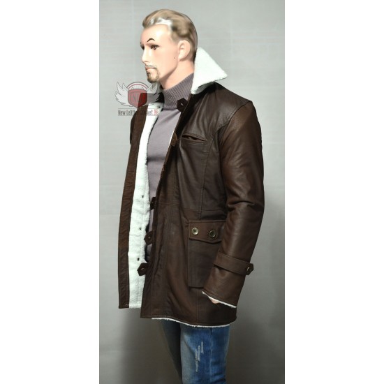 Bane Distressed Brown Coat - Premium Quality Leather Bane Distressed Brown Coat - Premium Quality Leather