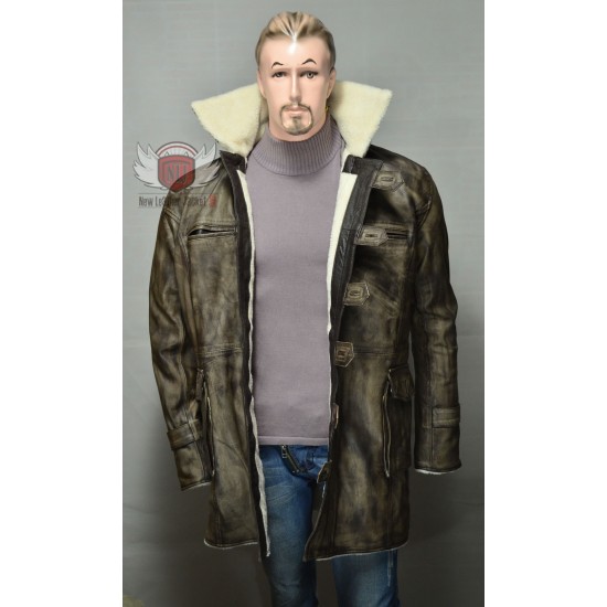 Distress Brown Metallic Bane Coat - Premium Quality Leather Distress Brown Metallic Bane Coat - Premium Quality Leather