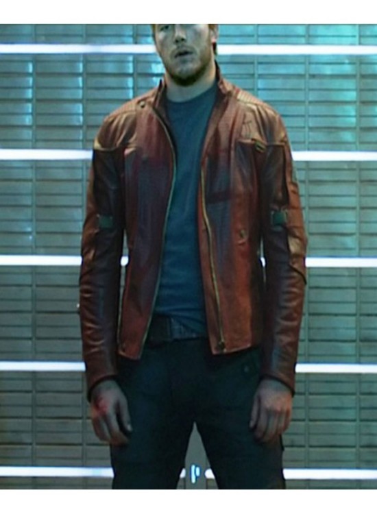 Peter Quill Guardians of the Galaxy Chris Pratt Leather Jacket