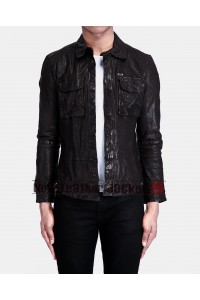 The Vampire Diaries Season 2 Damon Salvatore Leather Jacket