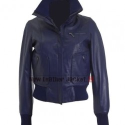 Doctor Who Rose Tyler Purple Leather Jacket