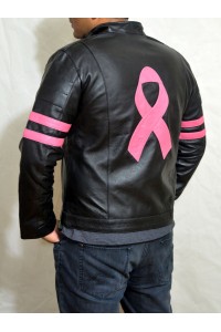 Fight Club Mayhem Special Edition Pink Ribbon Leather Jacket
