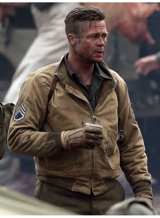 Brad Pitt Fury 2014 WW2 Jacket