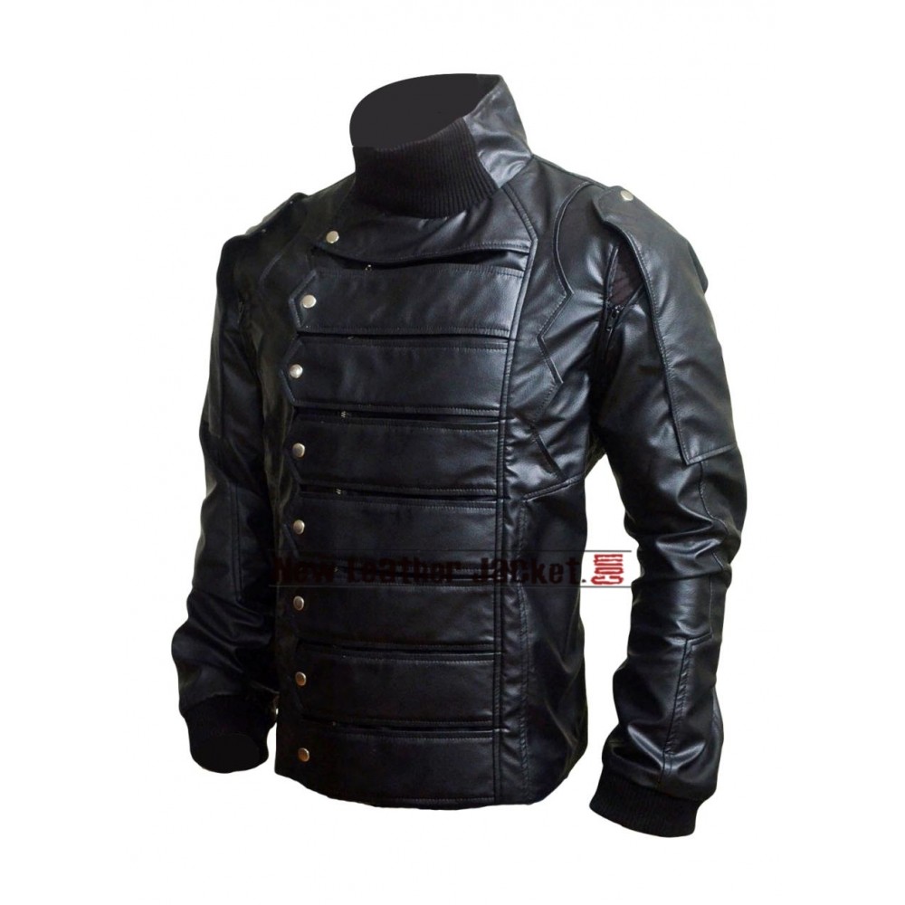 Winter Soldier Bucky Barnes Leather Vest Jacket