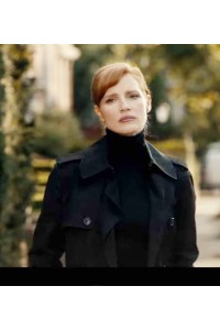 Jessica Chastain The 355 Mace Black Trench Coat