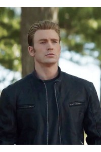 Chris Evans Avengers Endgame Steve Rogers Black Jacket