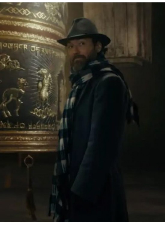 Jude Law Fantastic Beasts: The Secrets of Dumbledore 2022 Grey Coat