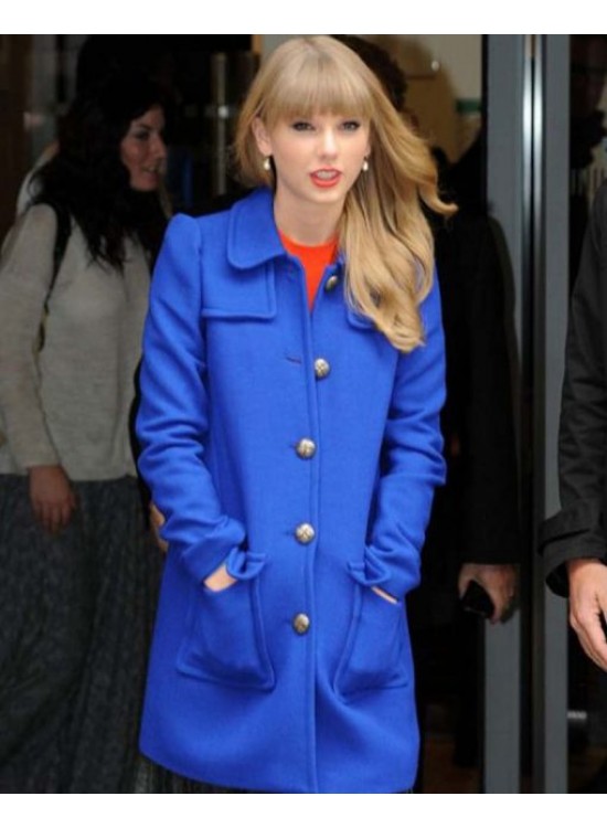 Taylor Swift Blue Wool Coat