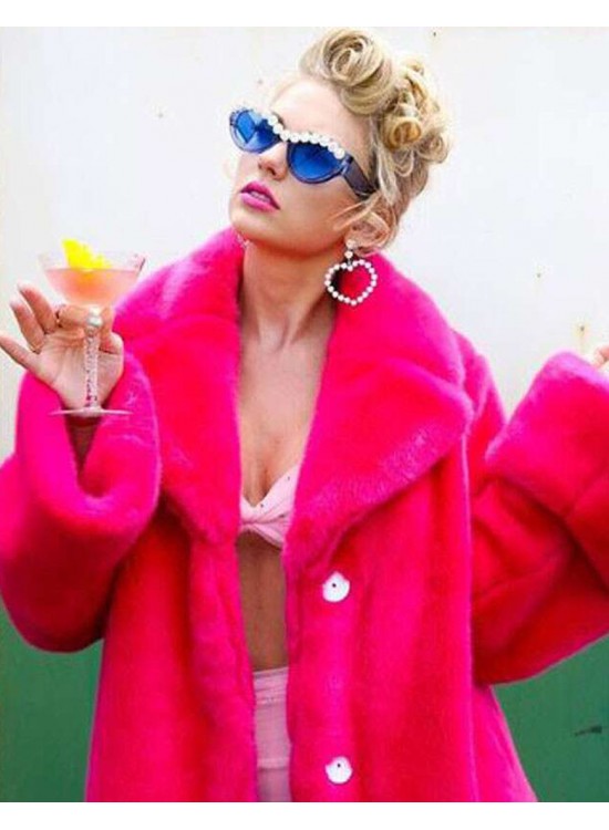 Miss Americana Taylor Swift Fuchsia Pink Fur Coat