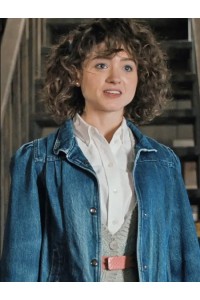 Natalia Dyer Stranger Things S04 Nancy Wheeler Denim Blue Jacket