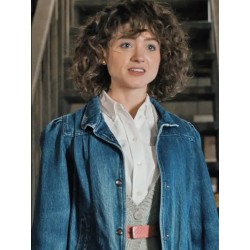 Natalia Dyer Stranger Things S04 Nancy Wheeler Denim Blue Jacket