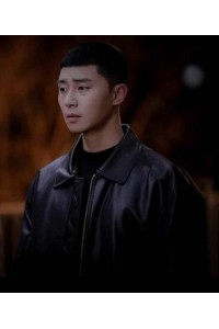 Park Seo Joon Itaewon Class Park Sae Ro Yi Black Leather Jacket