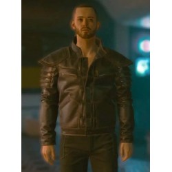 Cyberpunk 2077 Wolf School Brown Leather Jacket