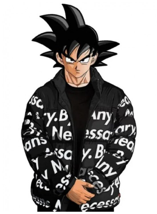 Dragon Ball Z Goku Black Puffer Drip Jacket