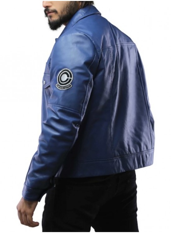 Dragon Ball Z Future Trunks Blue Leather Jacket