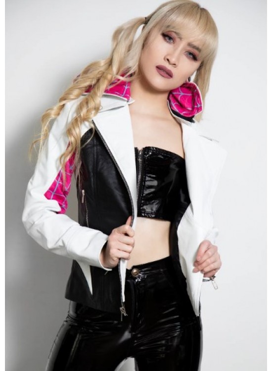 Women Gwen Hooded Leather Jacket
