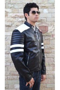 Black Brad Pitt Fight Club Leather Jacket