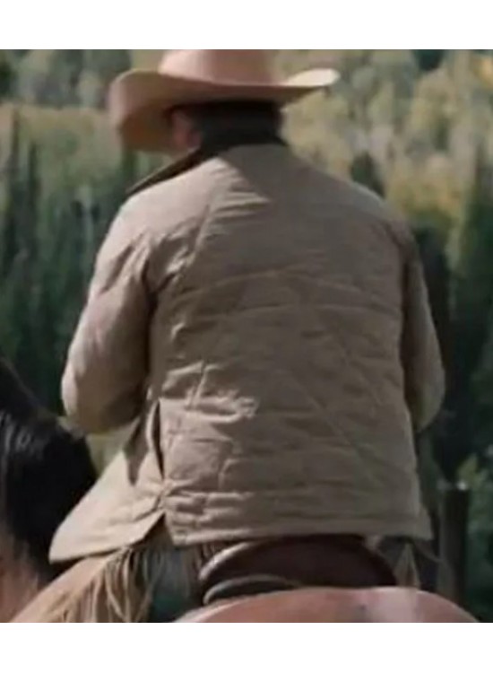 Josh Lucas Yellowstone Season 5 Brown Quilted Jacket
