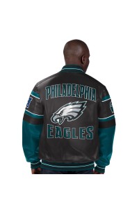 Vintage Philadelphia Eagles NFL Leather Bomber Jacket